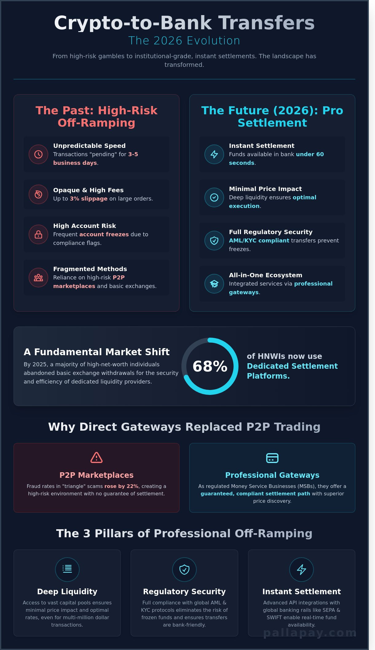 Crypto to Bank Transfer: The Complete 2026 Guide to Secure Fiat Off-Ramping - Infographic