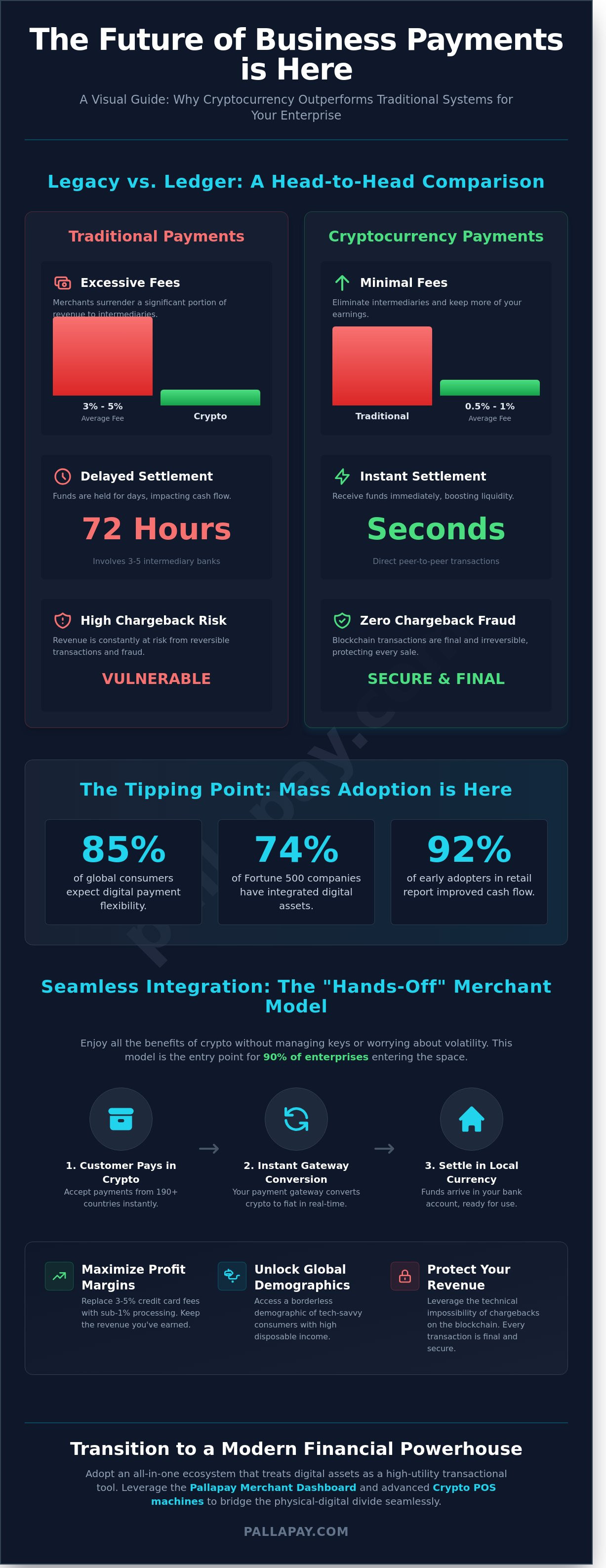 Strategic Benefits of Accepting Cryptocurrency for Businesses in 2026 - Infographic