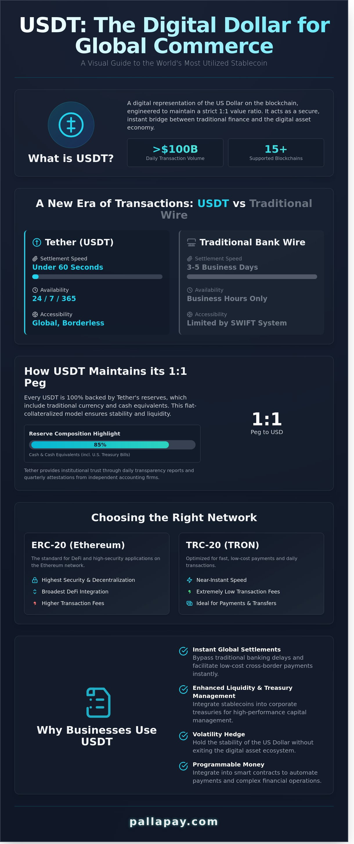 What is USDT? The Essential 2026 Guide to the World’s Leading Stablecoin - Infographic