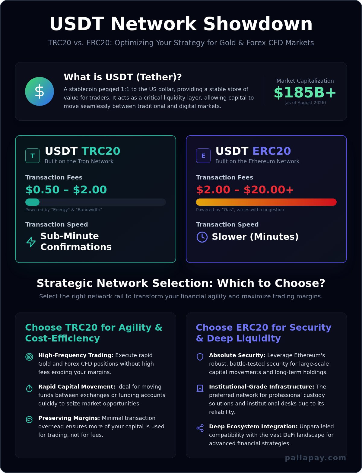 USDT TRC20 vs ERC20: The Definitive 2026 Comparison for Global Traders